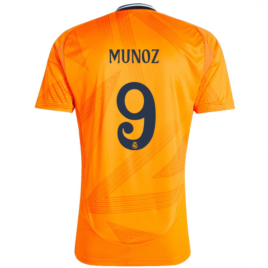 Kids Football Victor Munoz #9 Orange Away Jersey 2024/25 T-Shirt Australia