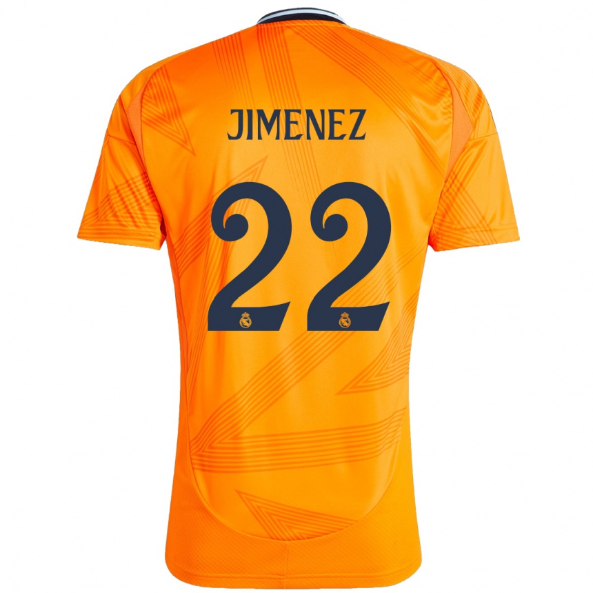 Kids Football David Jimenez #22 Orange Away Jersey 2024/25 T-Shirt Australia