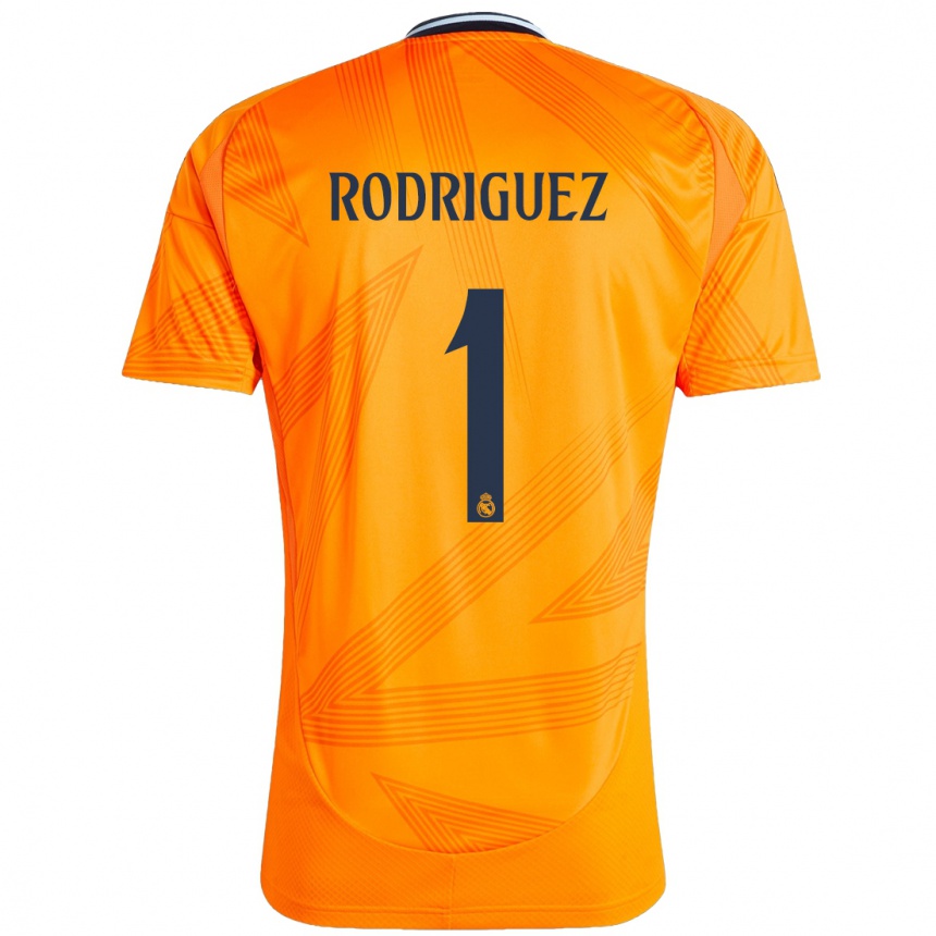 Kids Football Misa Rodriguez #1 Orange Away Jersey 2024/25 T-Shirt Australia