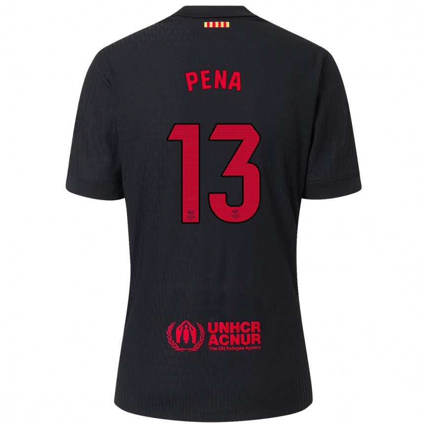 Kids Football Inaki Pena #13 Black Red Away Jersey 2024/25 T-Shirt Australia