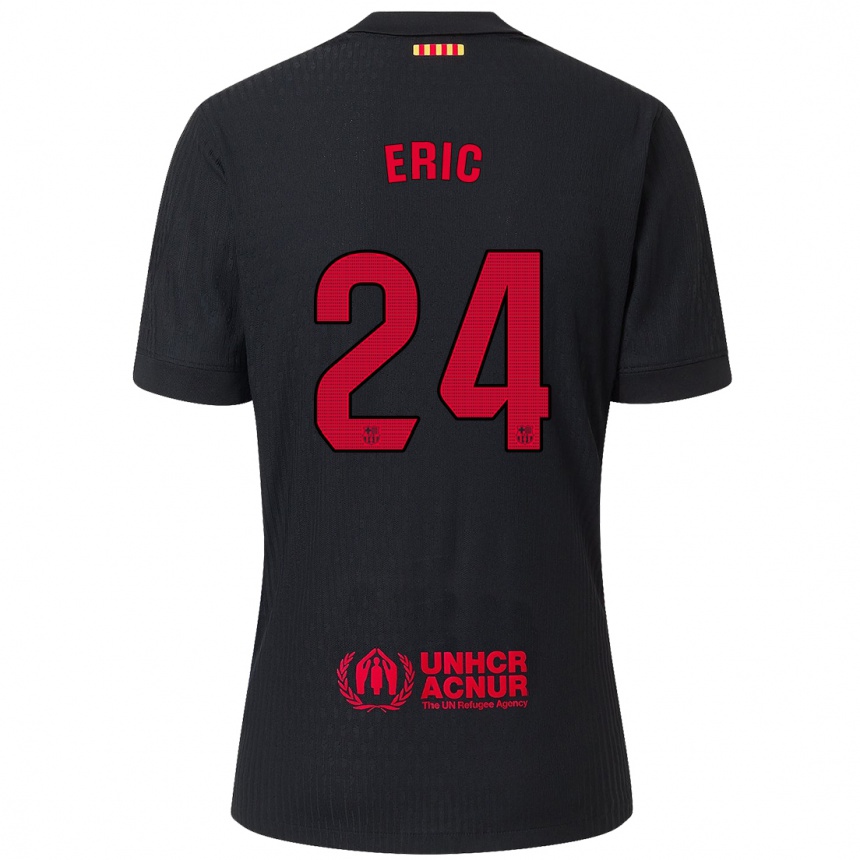 Kids Football Eric Garcia #24 Black Red Away Jersey 2024/25 T-Shirt Australia