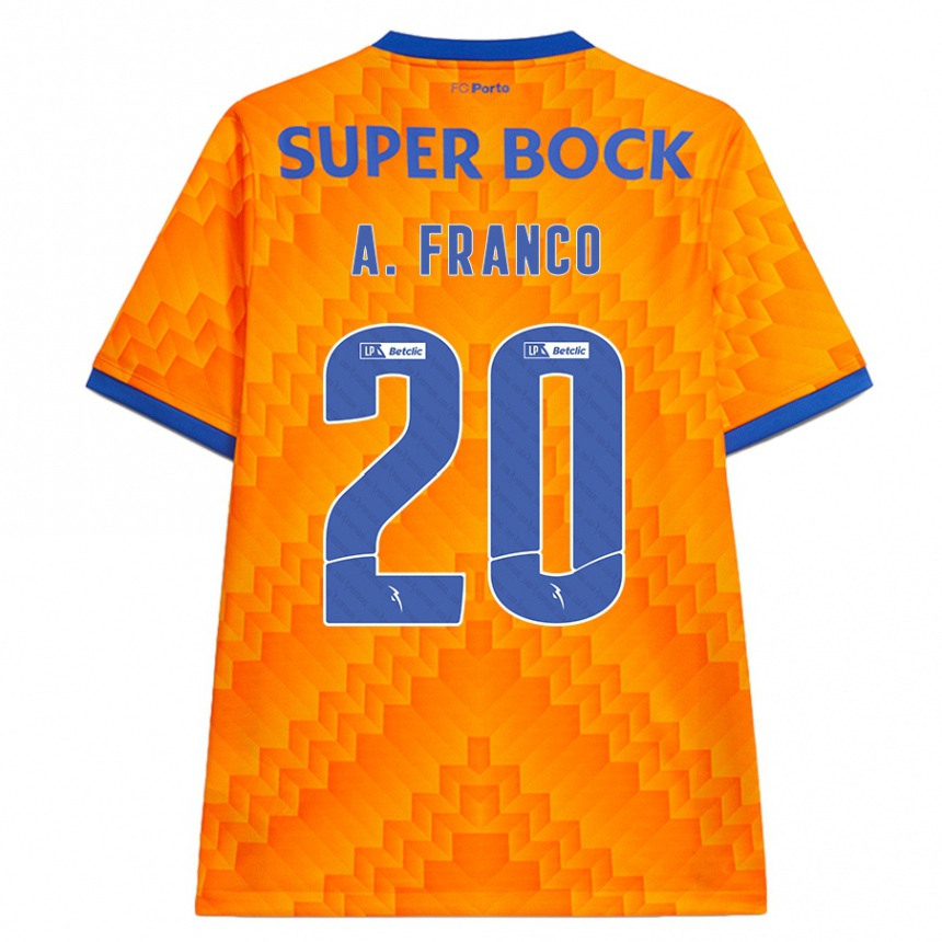 Kids Football André Franco #20 Orange Away Jersey 2024/25 T-Shirt Australia