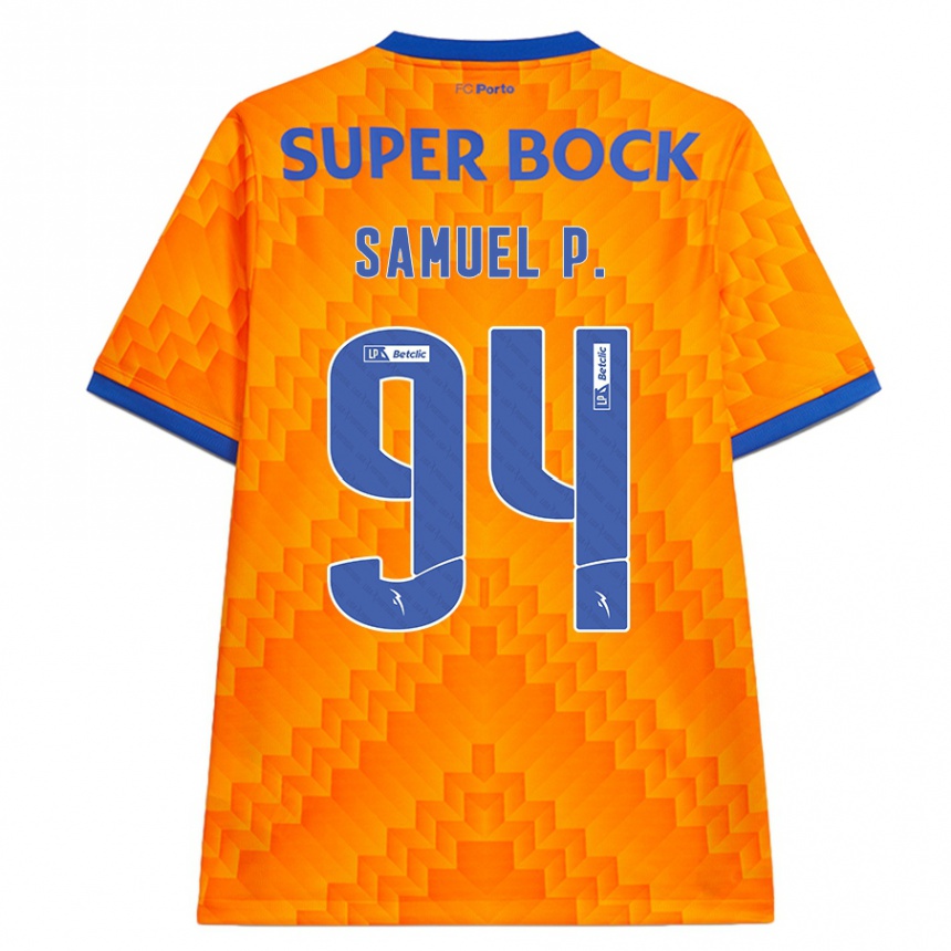 Kids Football Samuel #94 Orange Away Jersey 2024/25 T-Shirt Australia