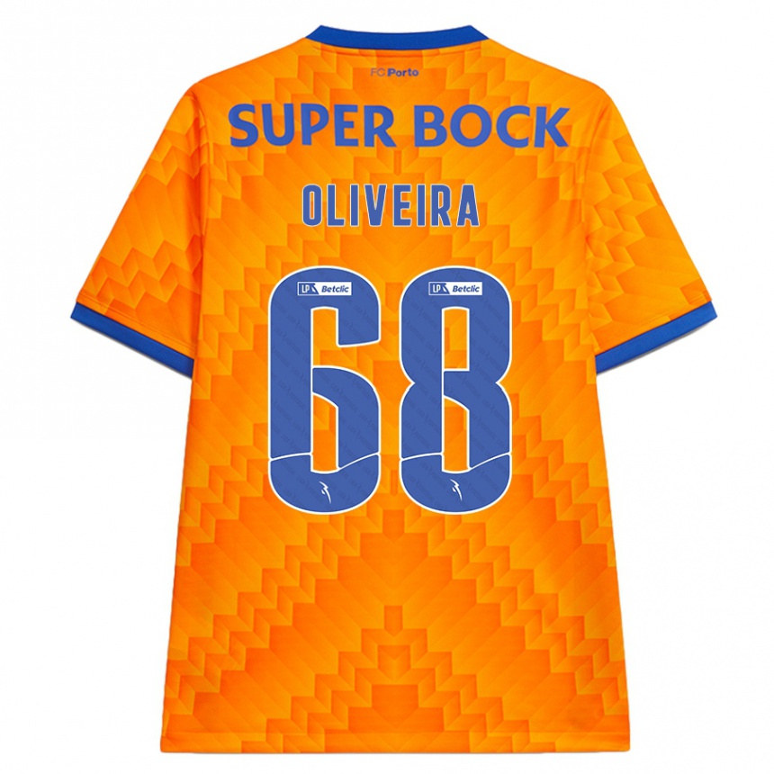 Kids Football André Oliveira #68 Orange Away Jersey 2024/25 T-Shirt Australia