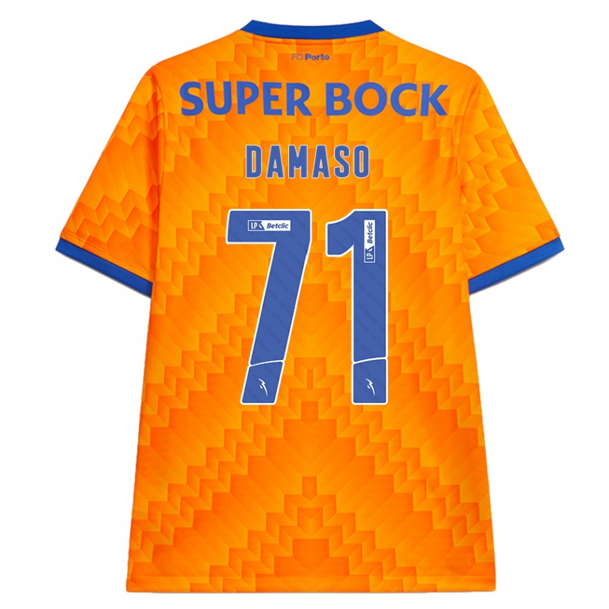 Kids Football Nico Damaso #71 Orange Away Jersey 2024/25 T-Shirt Australia