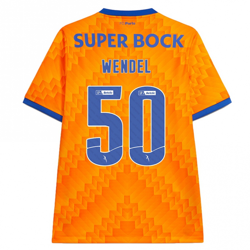 Kids Football Wendel #50 Orange Away Jersey 2024/25 T-Shirt Australia