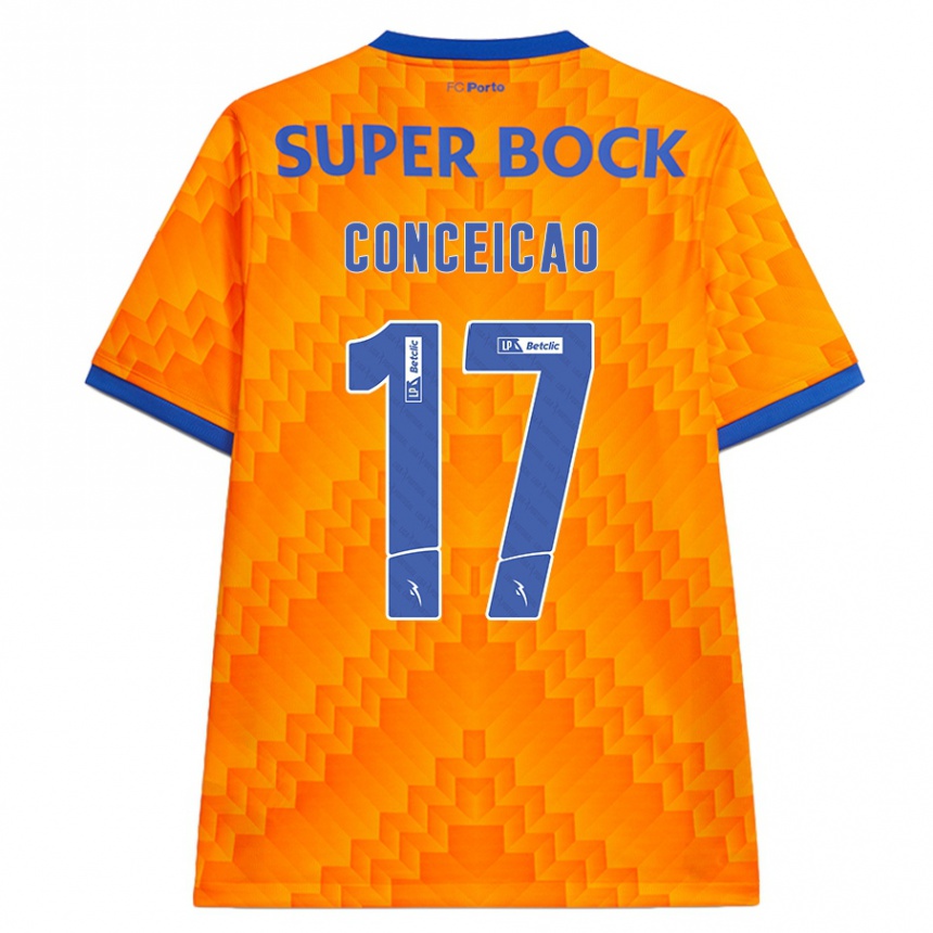 Kids Football Rodrigo Conceicao #17 Orange Away Jersey 2024/25 T-Shirt Australia