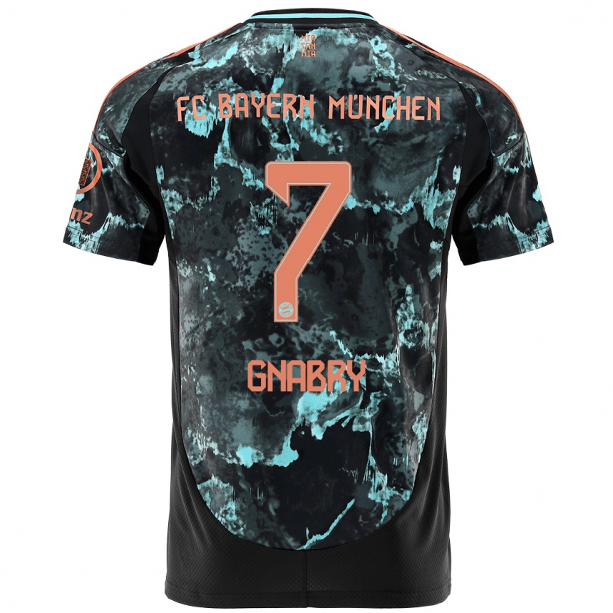 Kids Football Serge Gnabry #7 Black Away Jersey 2024/25 T-Shirt Australia