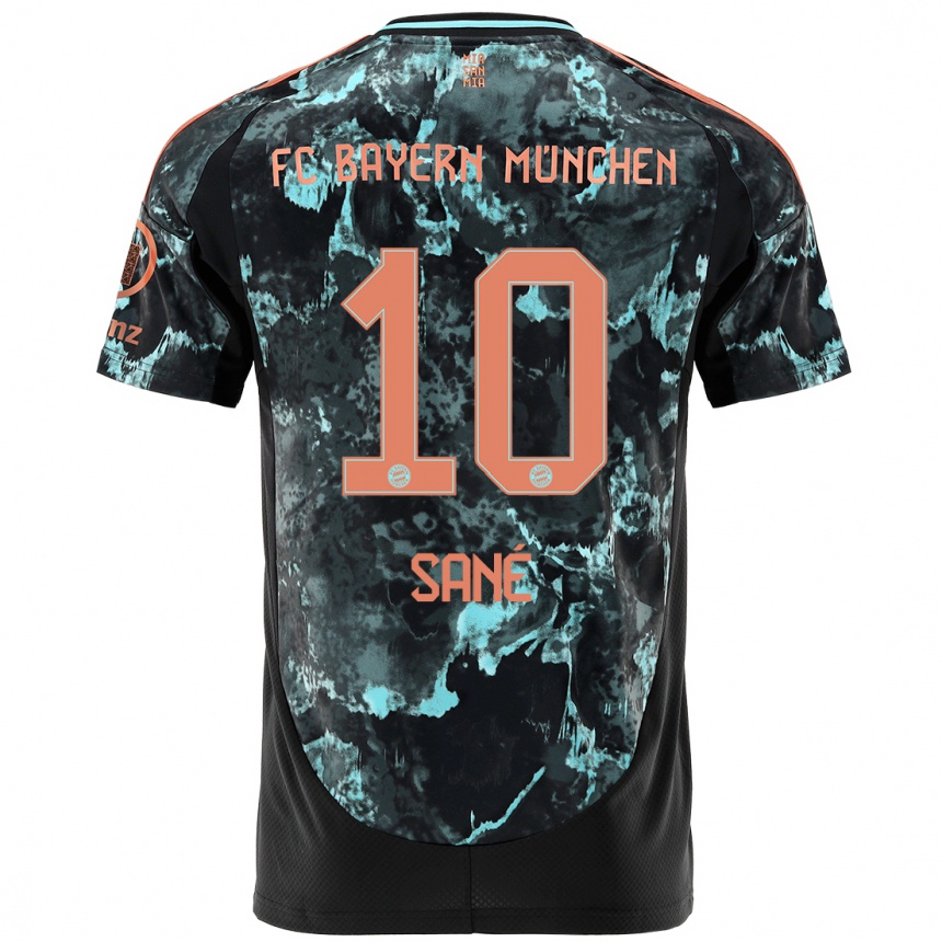 Kids Football Leroy Sane #10 Black Away Jersey 2024/25 T-Shirt Australia