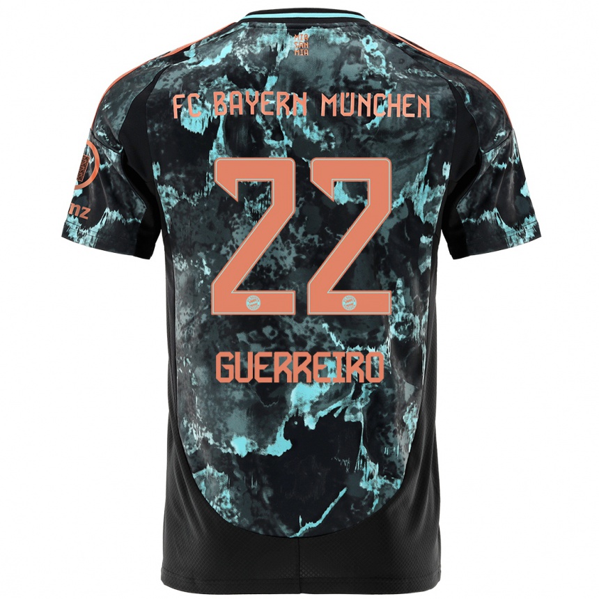 Kids Football Raphael Guerreiro #22 Black Away Jersey 2024/25 T-Shirt Australia