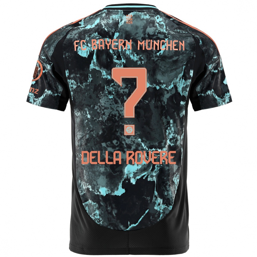 Kids Football Guido Della Rovere #0 Black Away Jersey 2024/25 T-Shirt Australia