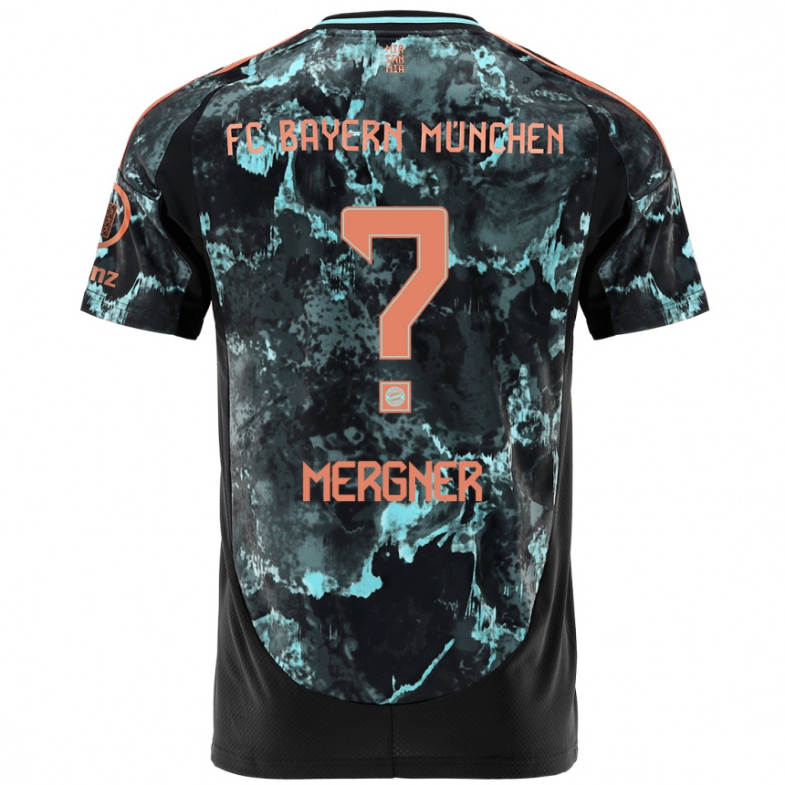 Kids Football Max Mergner #0 Black Away Jersey 2024/25 T-Shirt Australia