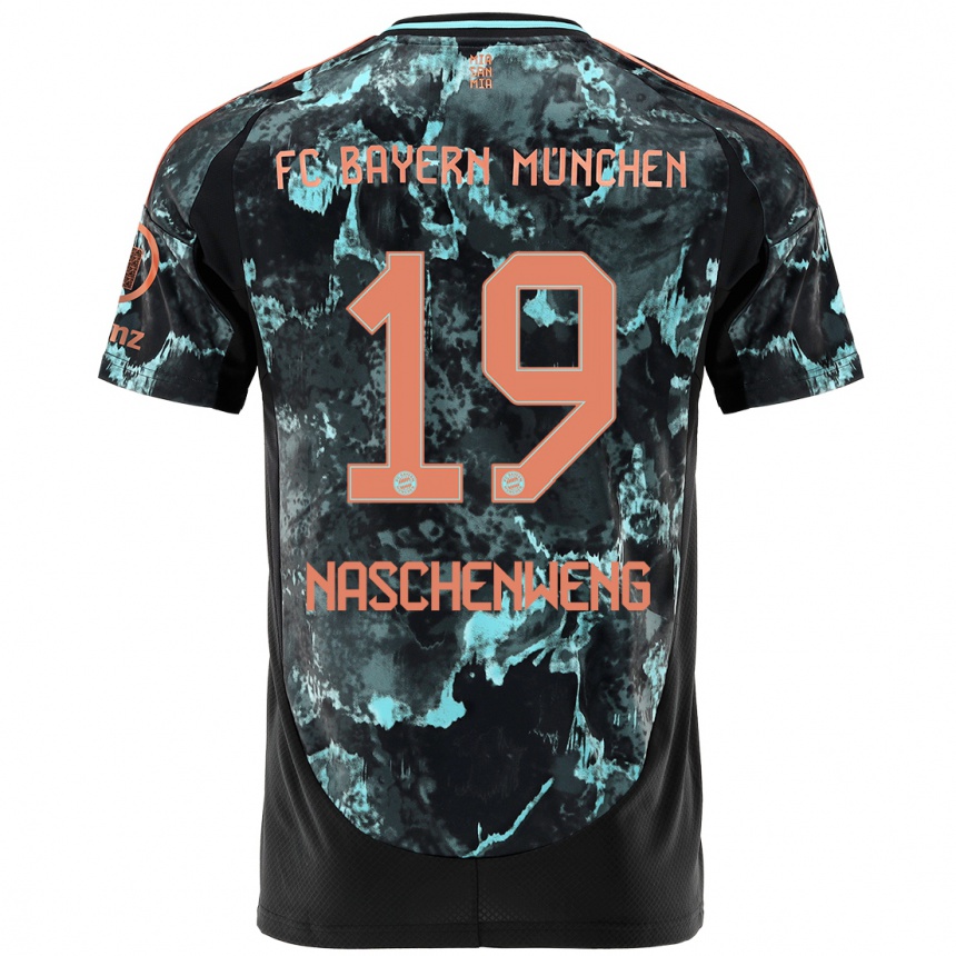 Kids Football Katharina Naschenweng #19 Black Away Jersey 2024/25 T-Shirt Australia