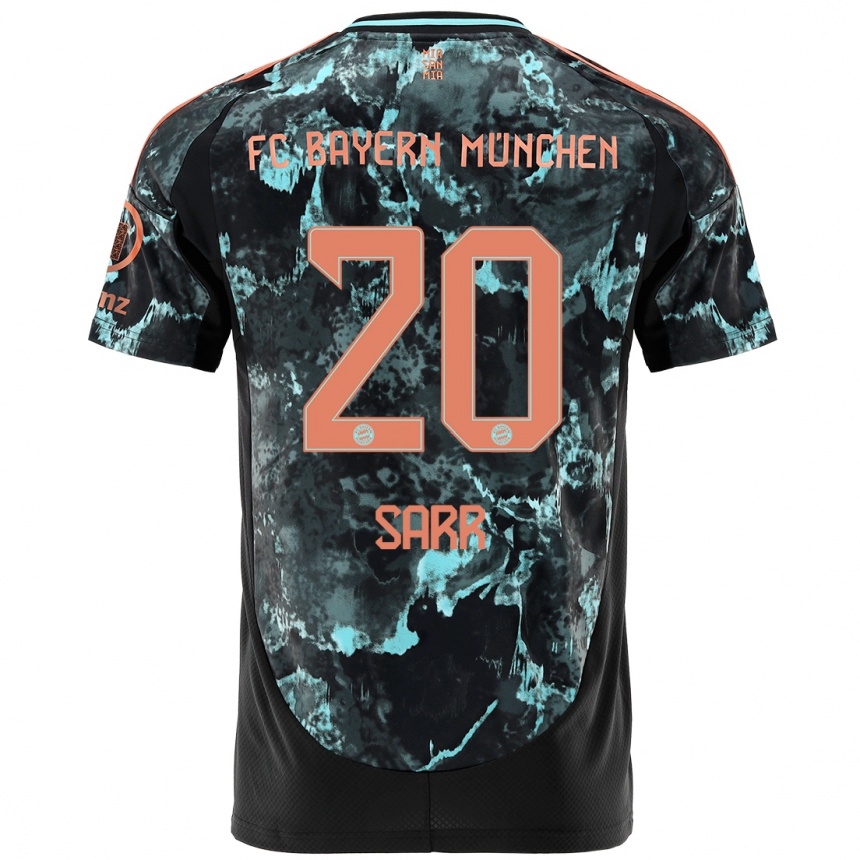 Kids Football Bouna Sarr #20 Black Away Jersey 2024/25 T-Shirt Australia