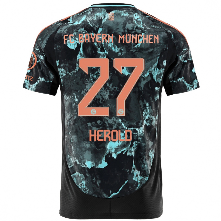 Kids Football David Herold #27 Black Away Jersey 2024/25 T-Shirt Australia