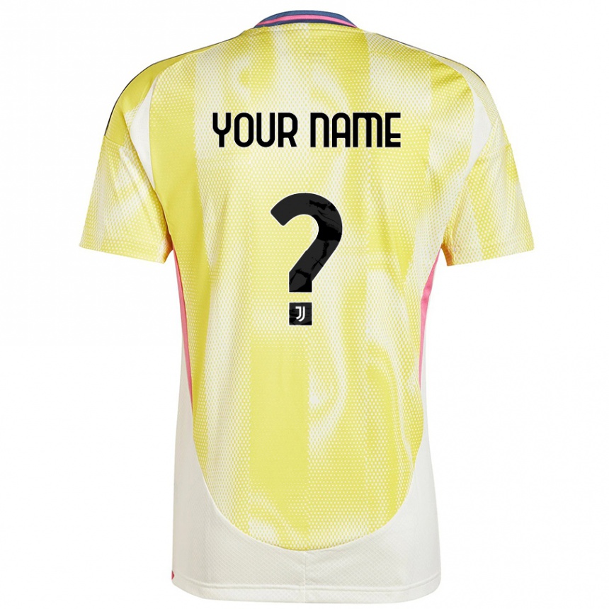 Kids Football Your Name #0 Solar Yellow Away Jersey 2024/25 T-Shirt Australia