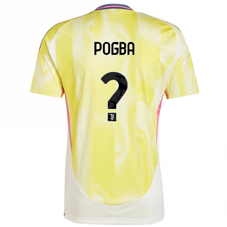 Kids Football Paul Pogba #0 Solar Yellow Away Jersey 2024/25 T-Shirt Australia