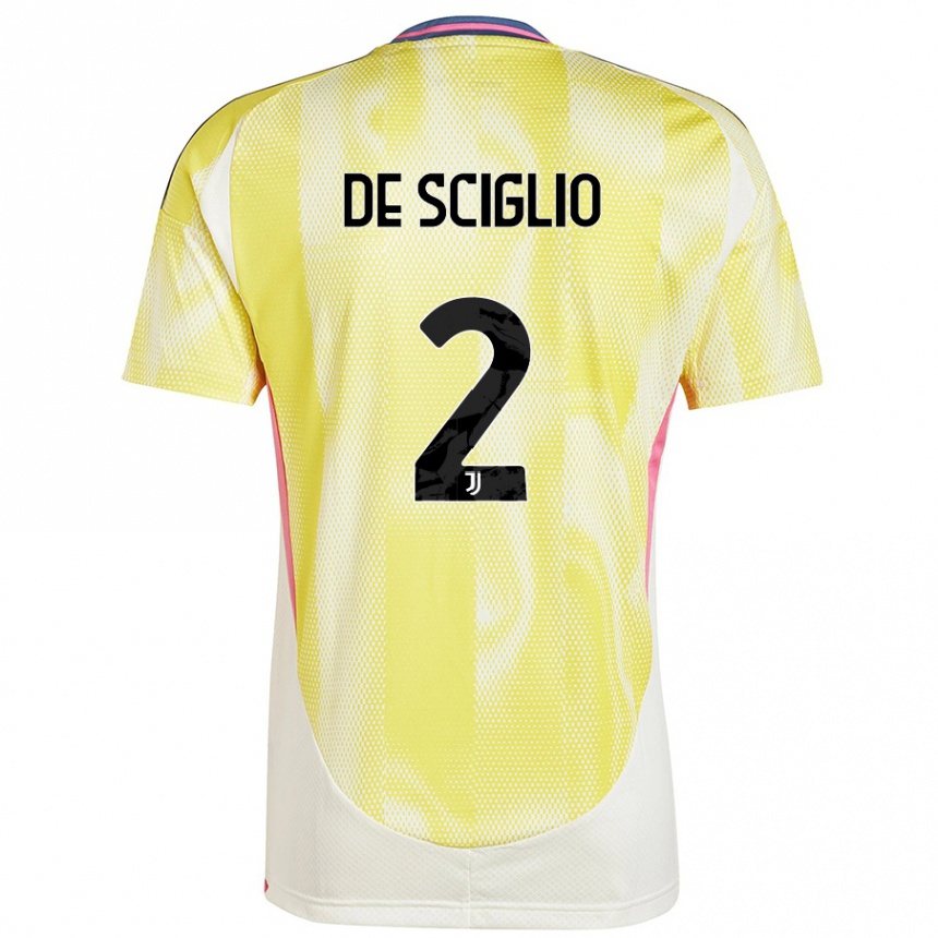 Kids Football Mattia De Sciglio #2 Solar Yellow Away Jersey 2024/25 T-Shirt Australia