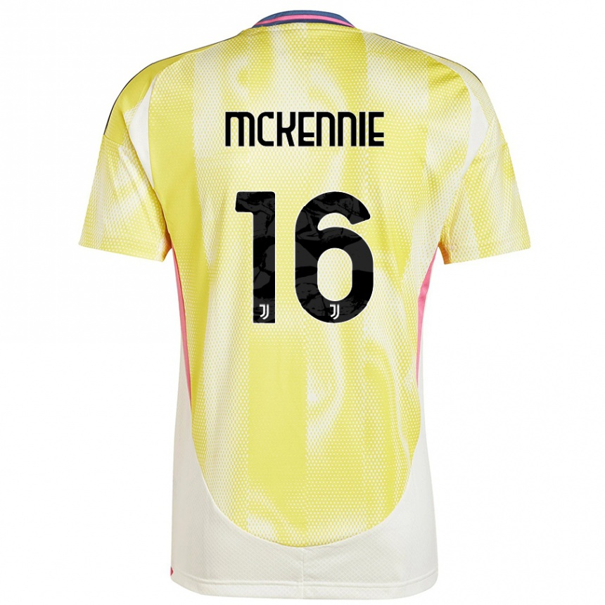 Kids Football Weston Mckennie #16 Solar Yellow Away Jersey 2024/25 T-Shirt Australia