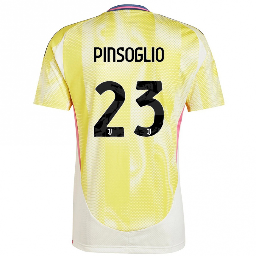 Kids Football Carlo Pinsoglio #23 Solar Yellow Away Jersey 2024/25 T-Shirt Australia