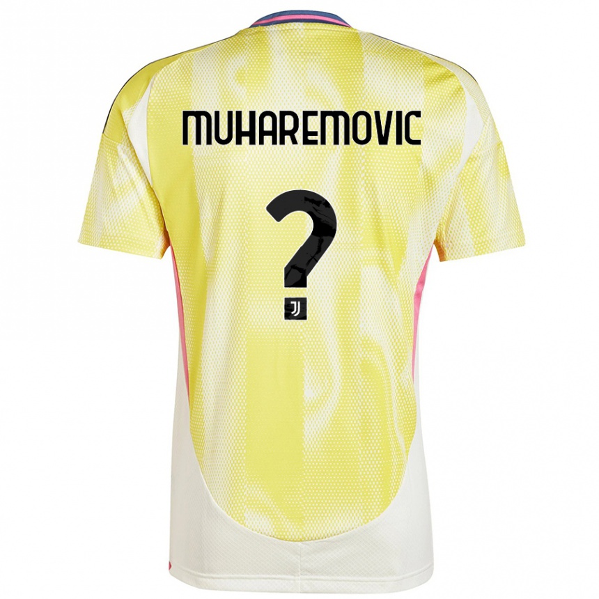 Kids Football Tarik Muharemovic #0 Solar Yellow Away Jersey 2024/25 T-Shirt Australia