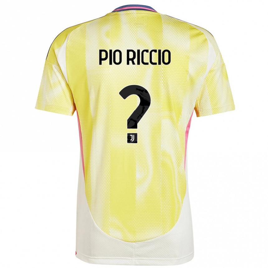 Kids Football Alessandro Pio Riccio #0 Solar Yellow Away Jersey 2024/25 T-Shirt Australia