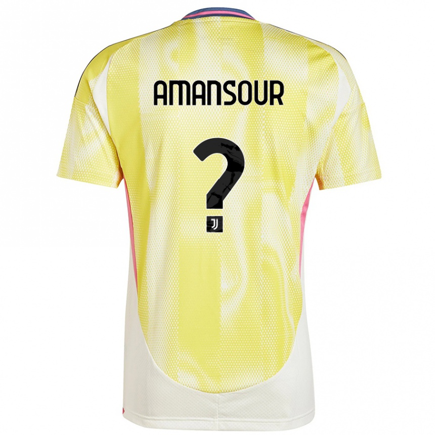 Kids Football Adam Amansour #0 Solar Yellow Away Jersey 2024/25 T-Shirt Australia