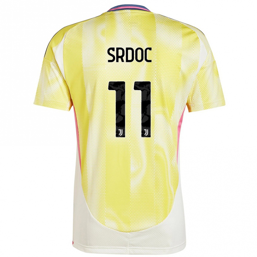 Kids Football Ivano Srdoc #11 Solar Yellow Away Jersey 2024/25 T-Shirt Australia