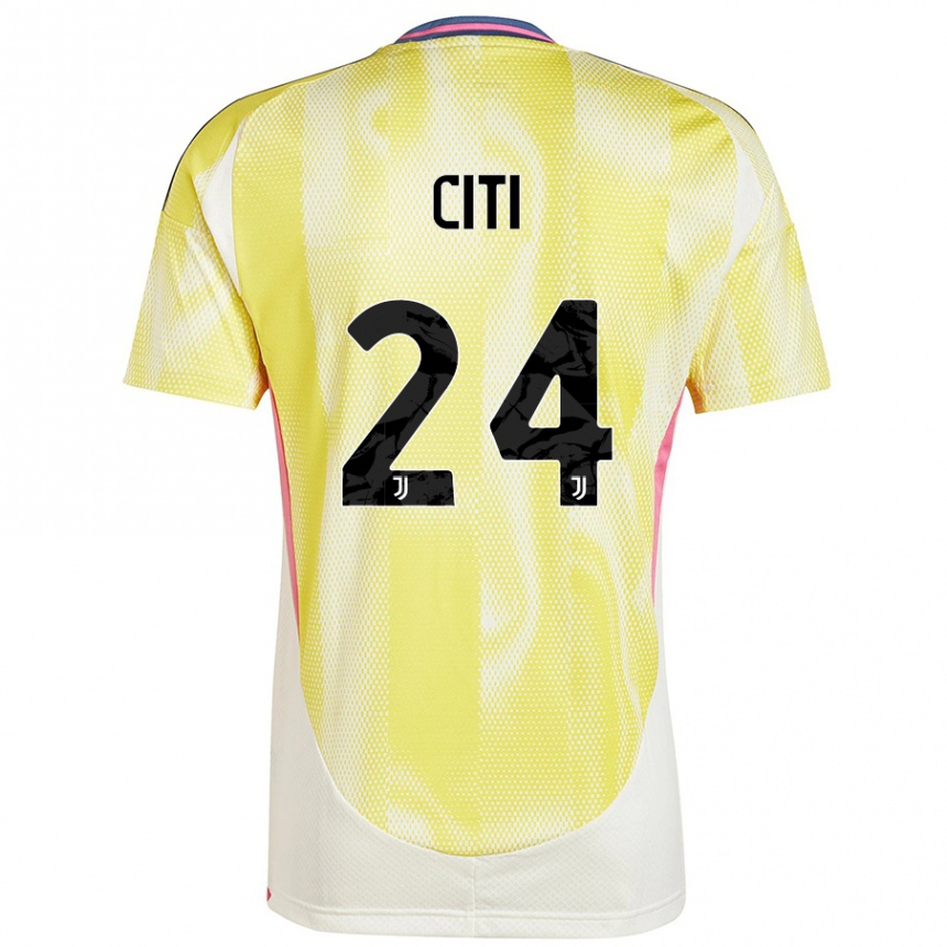 Kids Football Alessandro Citi #24 Solar Yellow Away Jersey 2024/25 T-Shirt Australia