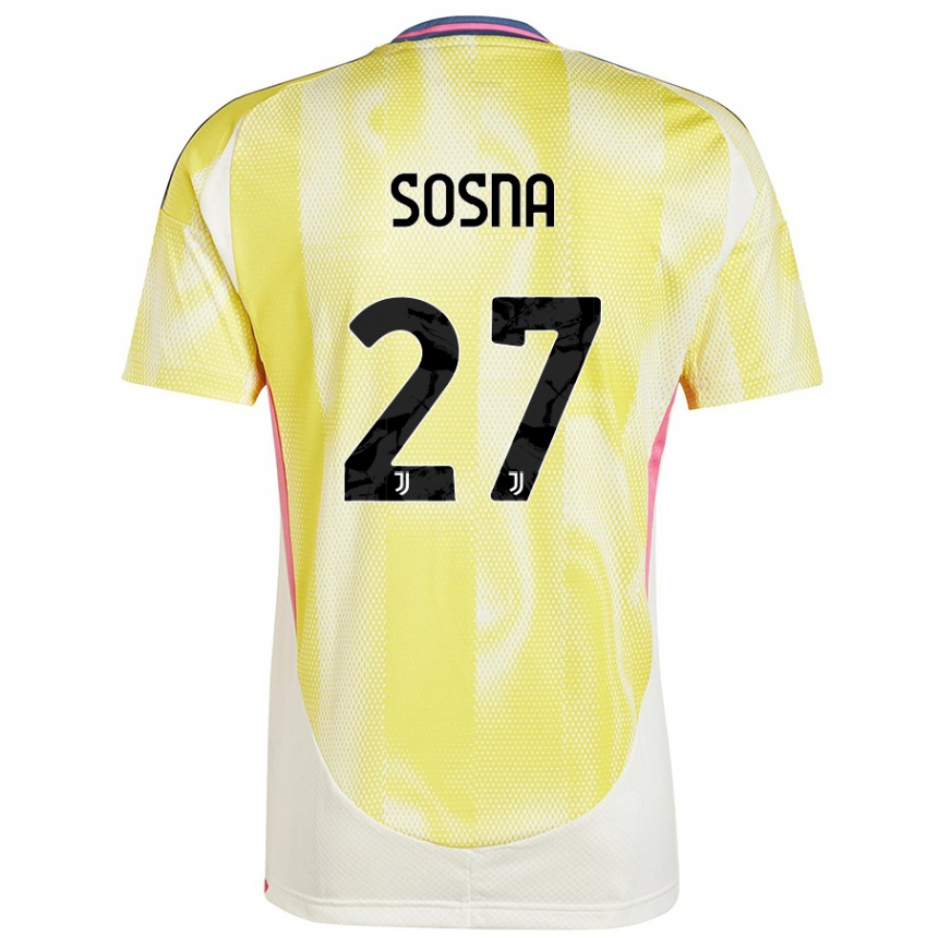 Kids Football Adam Sosna #27 Solar Yellow Away Jersey 2024/25 T-Shirt Australia