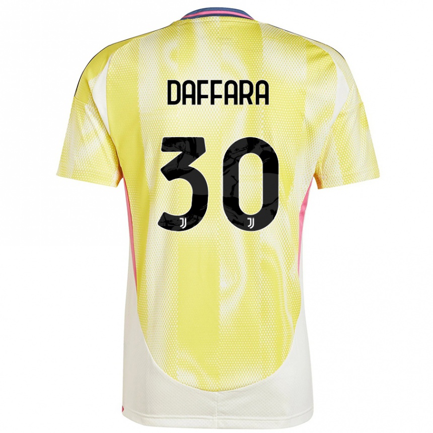 Kids Football Giovanni Daffara #30 Solar Yellow Away Jersey 2024/25 T-Shirt Australia