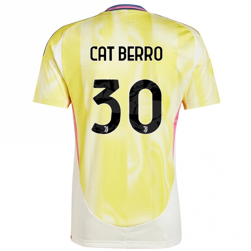 Kids Football Simone Cat Berro #30 Solar Yellow Away Jersey 2024/25 T-Shirt Australia