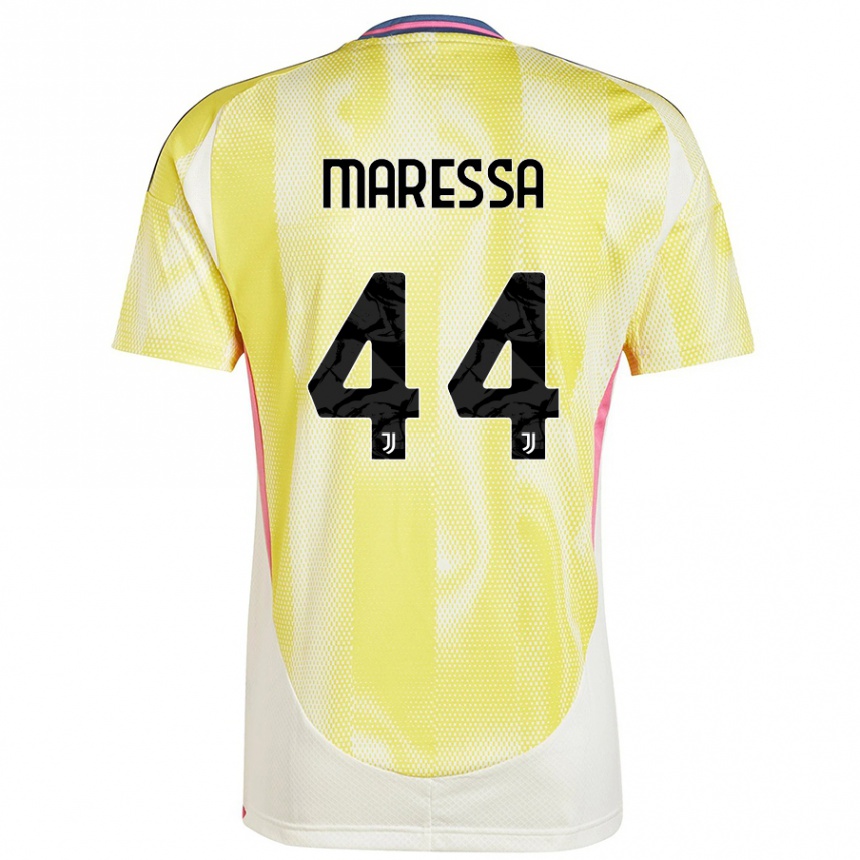 Kids Football Tommaso Maressa #44 Solar Yellow Away Jersey 2024/25 T-Shirt Australia