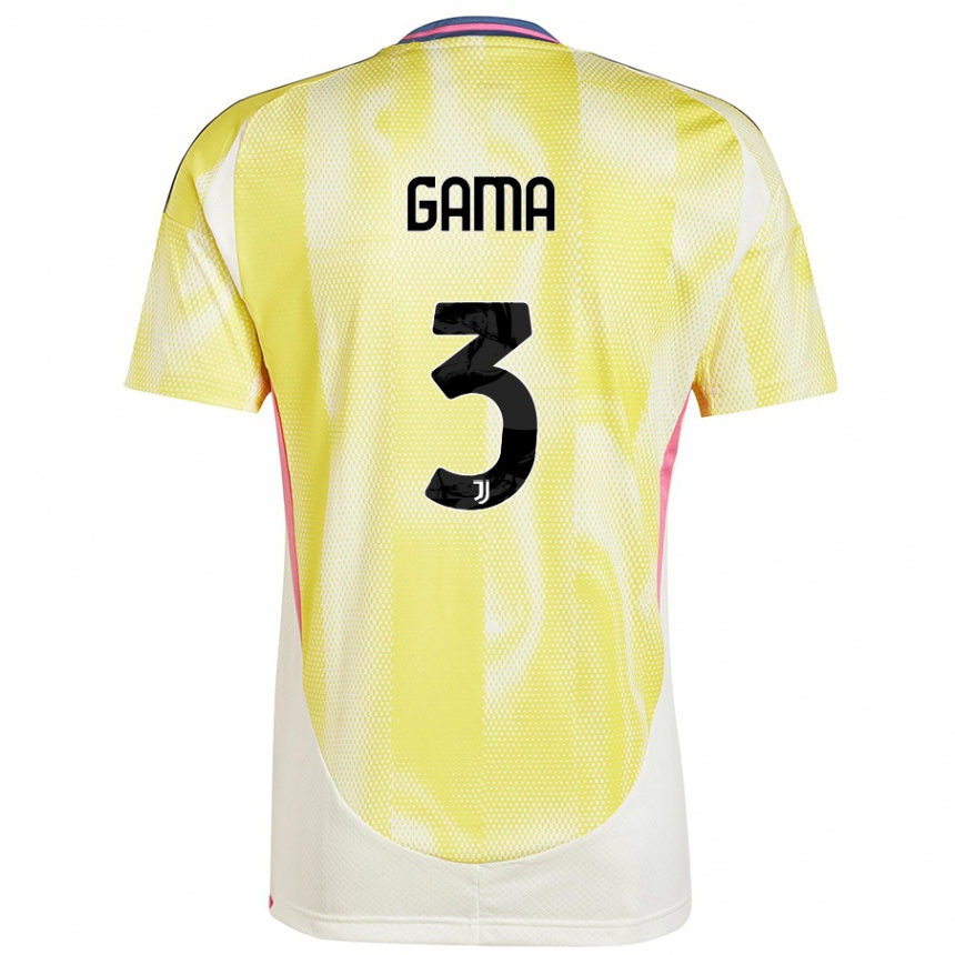 Kids Football Sara Gama #3 Solar Yellow Away Jersey 2024/25 T-Shirt Australia