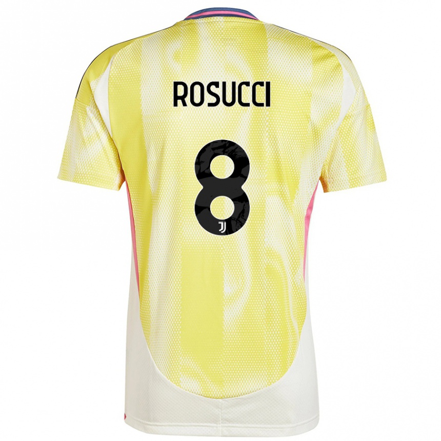 Kids Football Martina Rosucci #8 Solar Yellow Away Jersey 2024/25 T-Shirt Australia