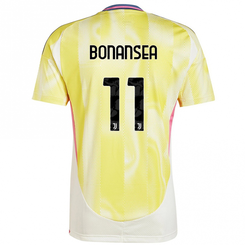 Kids Football Barbara Bonansea #11 Solar Yellow Away Jersey 2024/25 T-Shirt Australia