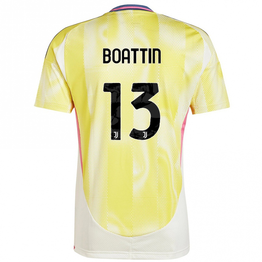 Kids Football Lisa Boattin #13 Solar Yellow Away Jersey 2024/25 T-Shirt Australia