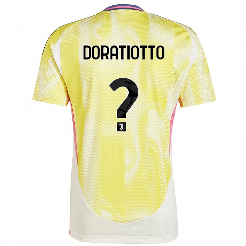 Kids Football Giulio Doratiotto #0 Solar Yellow Away Jersey 2024/25 T-Shirt Australia