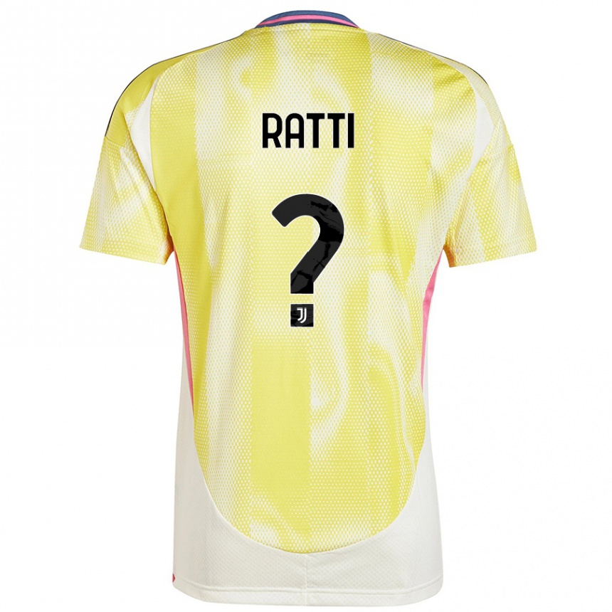 Kids Football Leonardo Ratti #0 Solar Yellow Away Jersey 2024/25 T-Shirt Australia