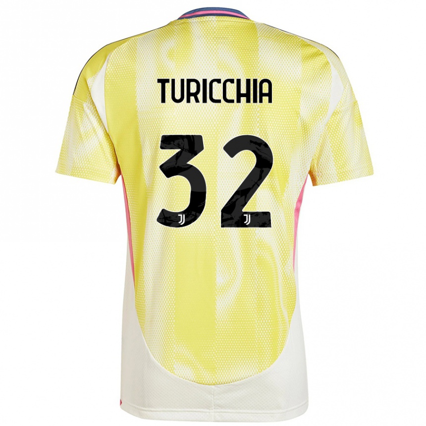 Kids Football Riccardo Turicchia #32 Solar Yellow Away Jersey 2024/25 T-Shirt Australia