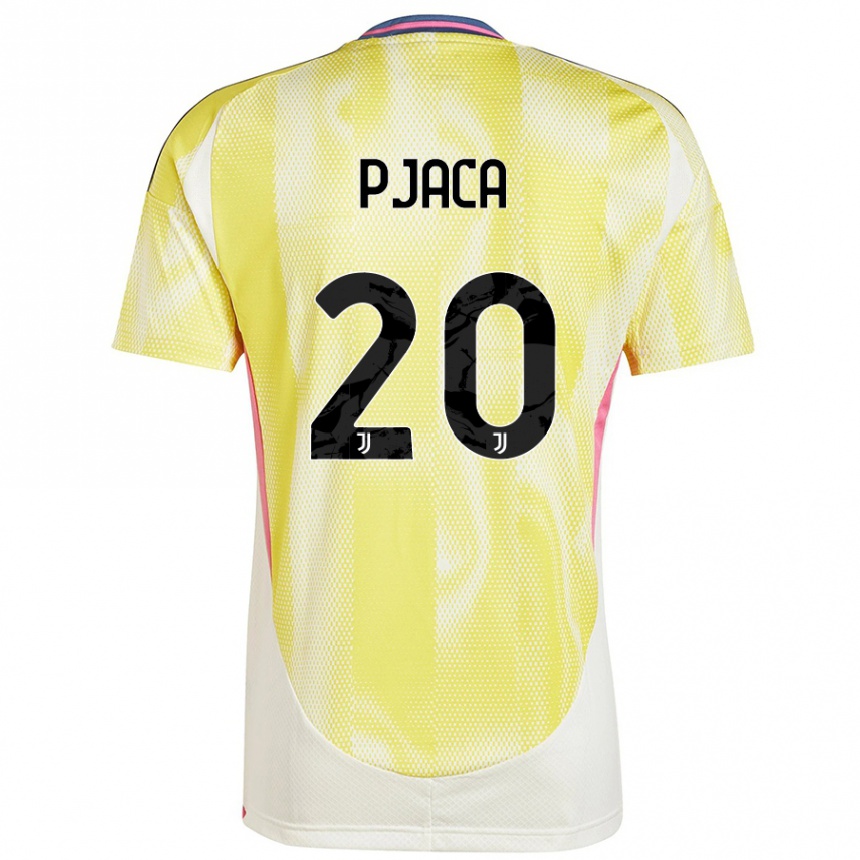 Kids Football Marko Pjaca #20 Solar Yellow Away Jersey 2024/25 T-Shirt Australia