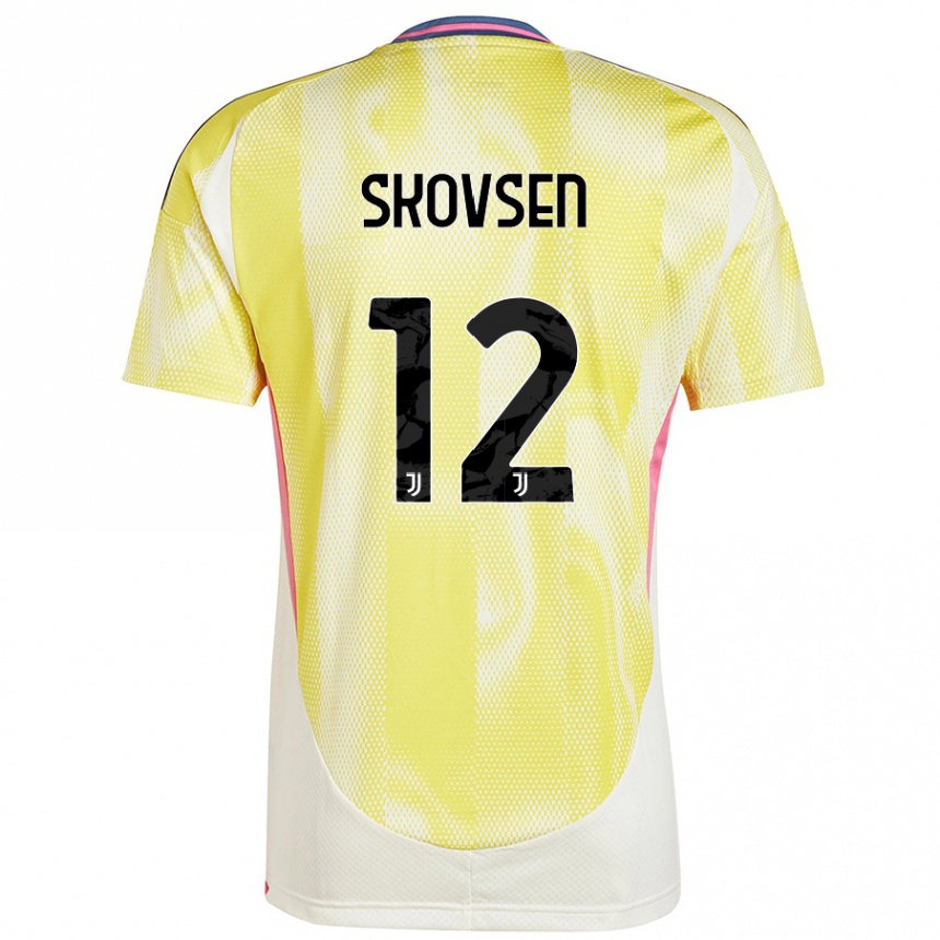 Kids Football Matilde Lundorf Skovsen #12 Solar Yellow Away Jersey 2024/25 T-Shirt Australia