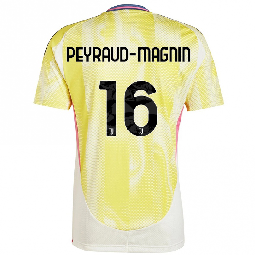 Kids Football Pauline Peyraud-Magnin #16 Solar Yellow Away Jersey 2024/25 T-Shirt Australia