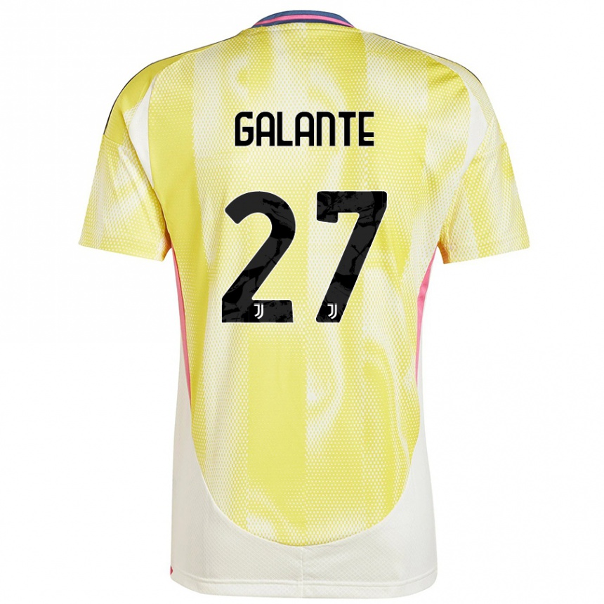 Kids Football Tommaso Galante #27 Solar Yellow Away Jersey 2024/25 T-Shirt Australia