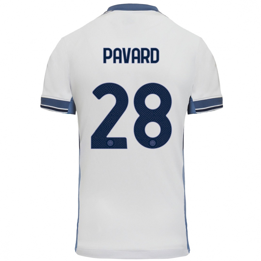 Kids Football Benjamin Pavard #28 White Grey Away Jersey 2024/25 T-Shirt Australia