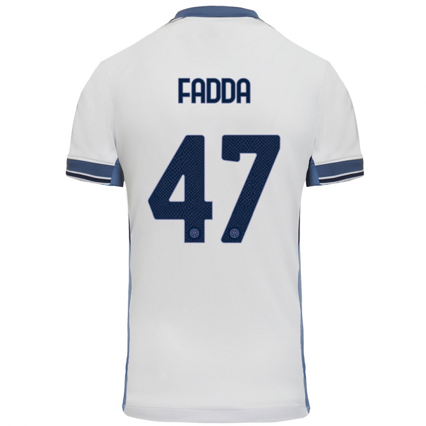 Kids Football Paola Fadda #47 White Grey Away Jersey 2024/25 T-Shirt Australia