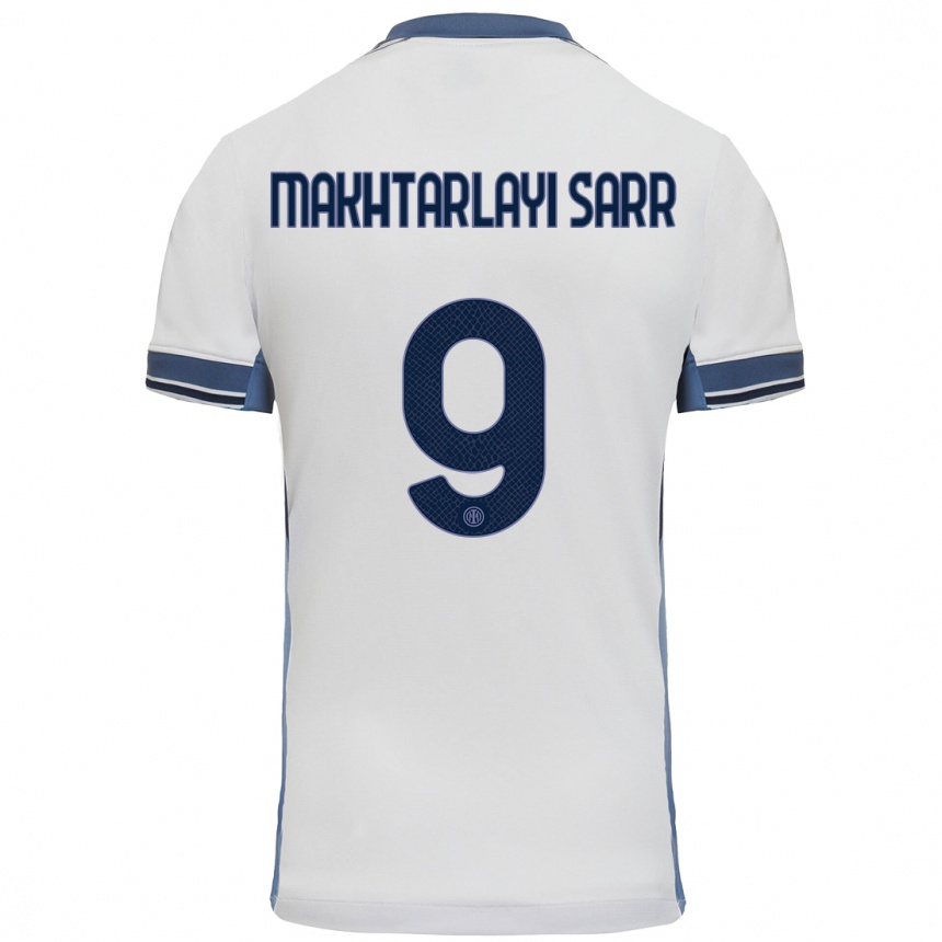 Kids Football Amadou Makhtarlayi Sarr #9 White Grey Away Jersey 2024/25 T-Shirt Australia