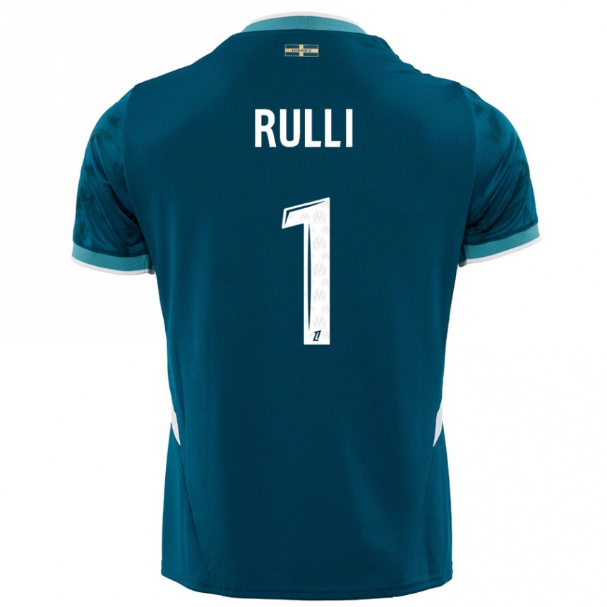 Kids Football Gerónimo Rulli #1 Turquoise Blue Away Jersey 2024/25 T-Shirt Australia