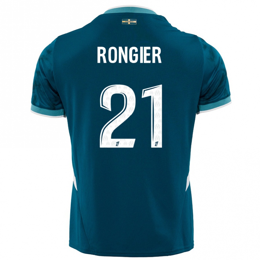 Kids Football Valentin Rongier #21 Turquoise Blue Away Jersey 2024/25 T-Shirt Australia