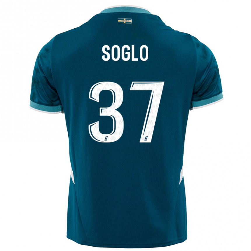 Kids Football Emran Soglo #37 Turquoise Blue Away Jersey 2024/25 T-Shirt Australia